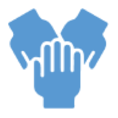 Icon of hands overlapping